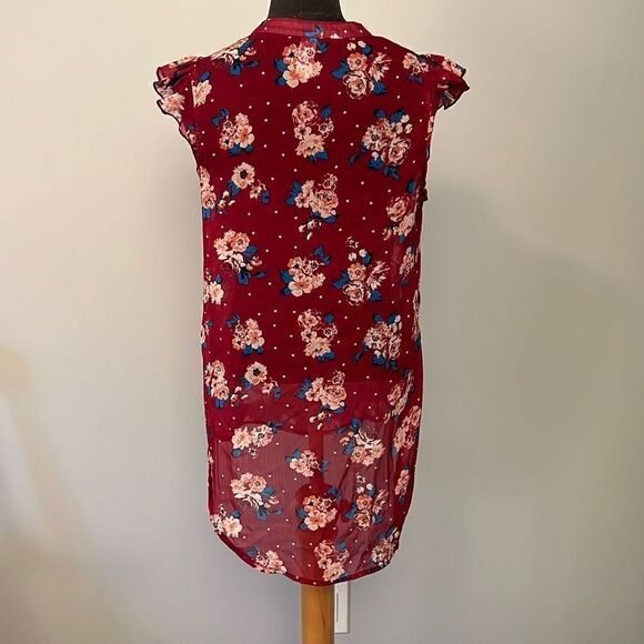 Women's Silk Floral Blouse - Picture 4 of 6